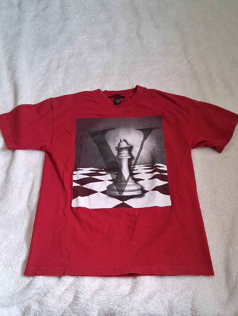 Black Scale Red Crewneck Tee with Black Label